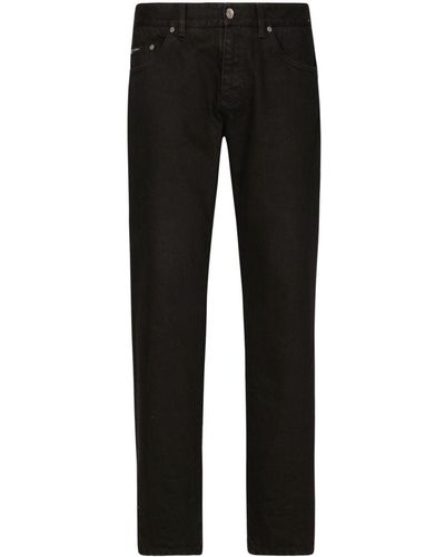Dolce & Gabbana Jean droit à coupe cinq poches - Noir