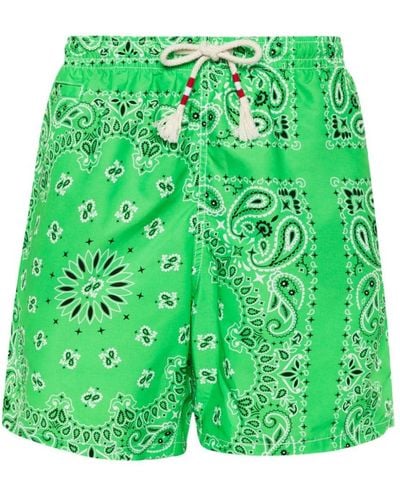 Mc2 Saint Barth Bandana-print Swim Shorts - Green