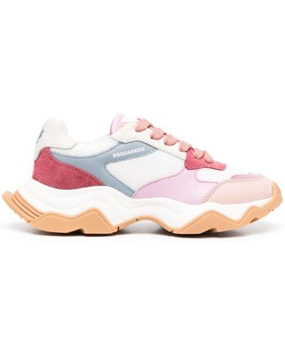 DSquared² Wave Leather Sneakers - Pink