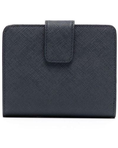agnès b. Logo-detail Leather Wallet - Blue