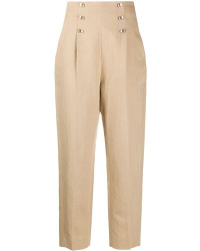 Sandro Parisale High-waisted Trousers - Brown