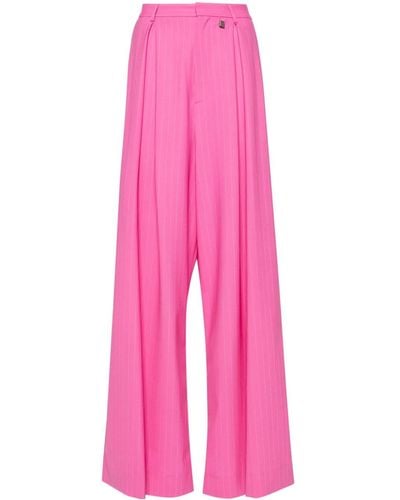GIUSEPPE DI MORABITO Pinstriped Flared Trousers - Pink
