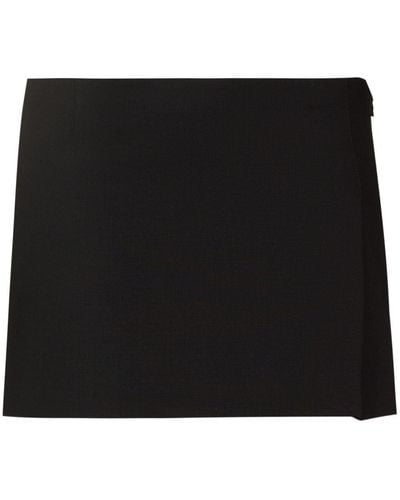 Miaou Micro Front-slit Miniskirt - Black