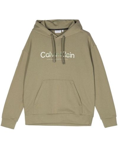 Calvin Klein Hoodie mit Logo-Print - Grün