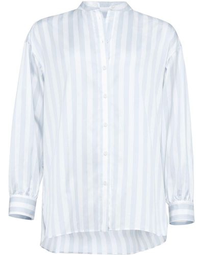 Eres Striped Cotton Shirt - White