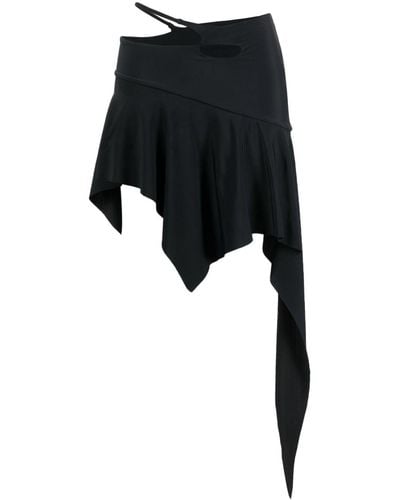 Marshall Columbia Cut-out Detail Asymmetric Skirt - Black