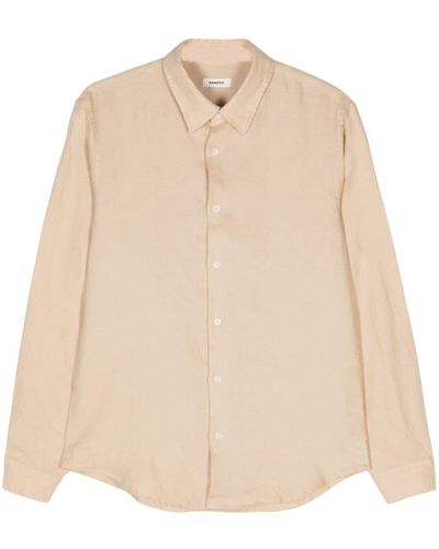Sandro Button-up Linen Shirt - Natural