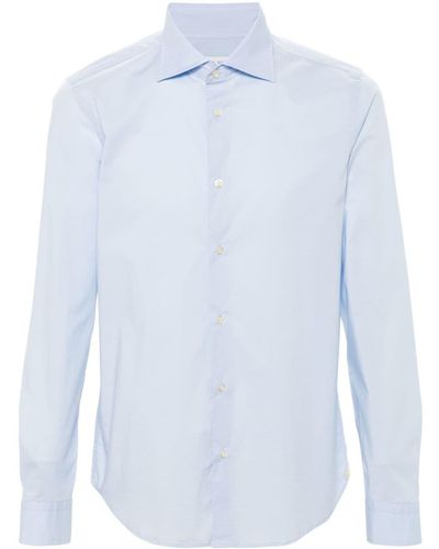 Manuel Ritz Popeline-Hemd mit Eton-Kragen - Weiß