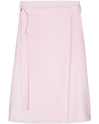 Studio Nicholson Textured-finish Wrap Midi Skirt - Pink