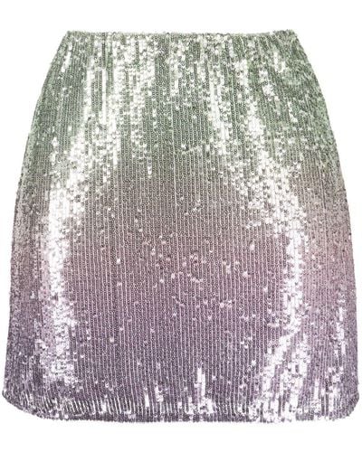 LoveShackFancy Sequin-embellished Mini Skirt - Purple