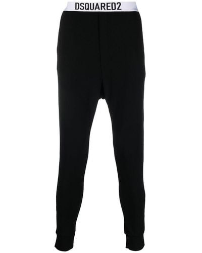 DSquared² Logo-waistband Sleep leggings - Black