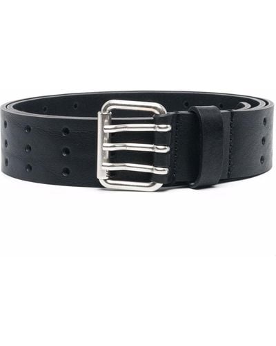 DIESEL B-mili Leather Belt - Black