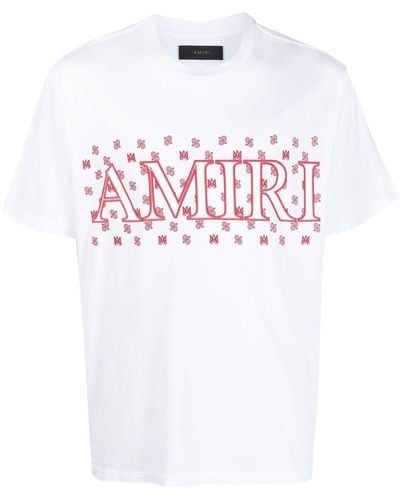 Amiri Paisley Logo Print T-shirt - White