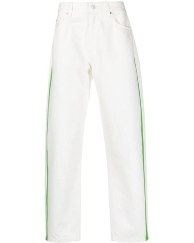 Karl Lagerfeld Contrast-trim Tapered Jeans - White