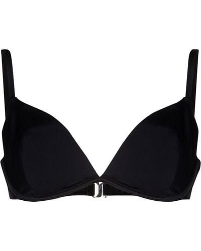Form and Fold Top de bikini con diseño triangular - Negro