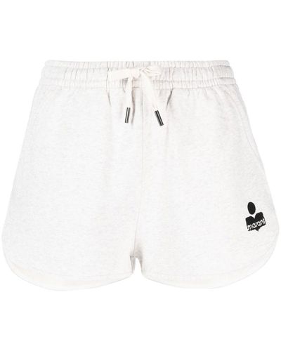 Isabel Marant Logo-print Drawstring Shorts - White