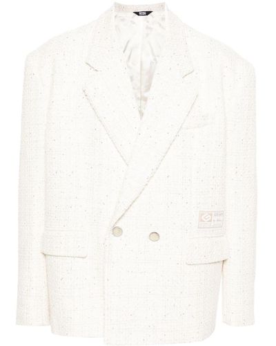 Gcds Sequin-embellished Tweed Blazer - White