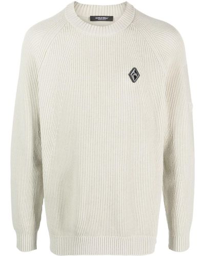 A_COLD_WALL* Windermere Fisherman's-knit Sweater - White