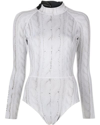 Cynthia Rowley Cable Knit 2mm Wetsuit - White