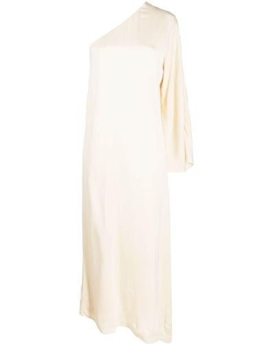 By Malene Birger One-shoulder Asymmetric Long Dress - White