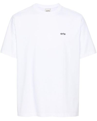 Arte' T-shirt Teo Hearts con stampa - Bianco