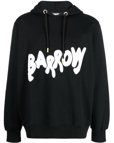 Barrow Logo-print Cotton Hoodie - Black