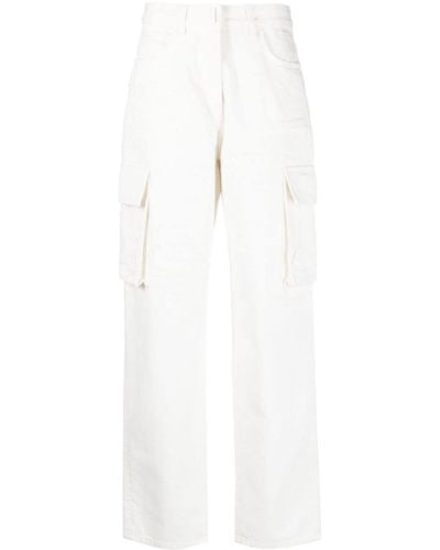 Givenchy Distressed Straight-leg Cargo Jeans - White