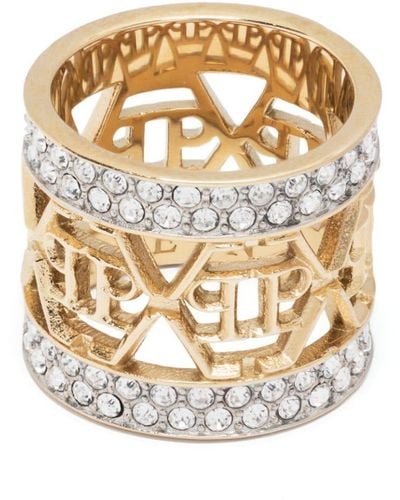 Philipp Plein Crystal-embellished Ring - Metallic