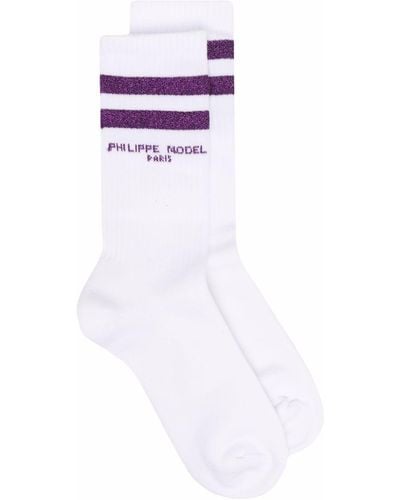 Philippe Model Logo-print Socks - White