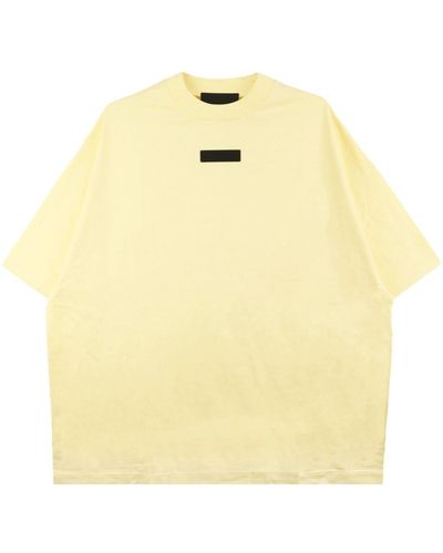 Fear Of God Logo-appliqué Cotton T-shirt - Yellow
