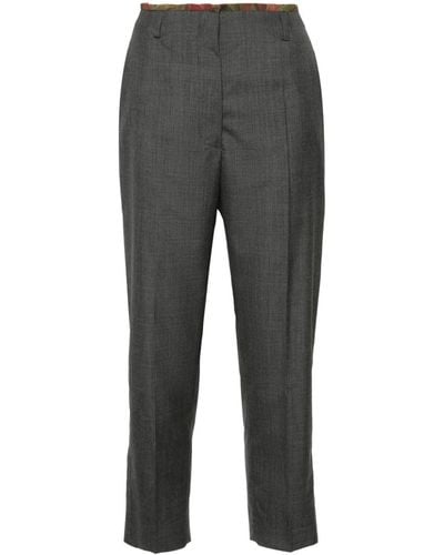 Ibrigu Pinstriped Tailored Pants - Gray