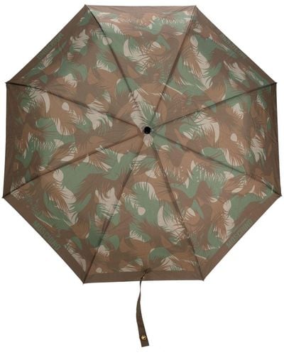 Moschino Camouflage-print Compact Umbrella - Green