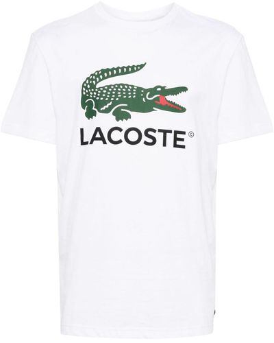 Lacoste T-Shirt mit Logo-Print - Weiß