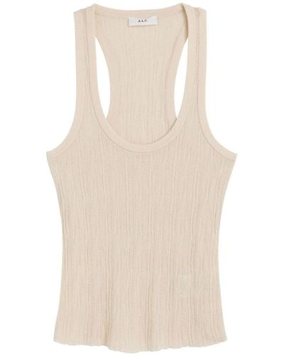 A.L.C. Iris Knitted Tank Top - Natural