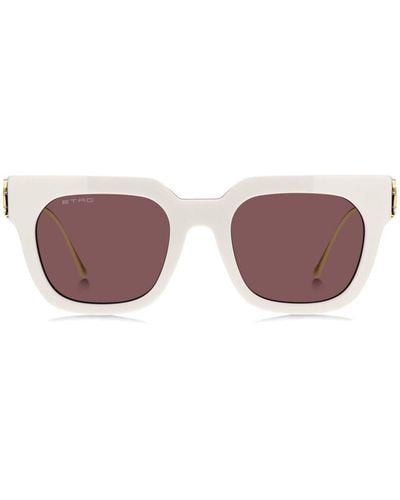 Etro Bold Pegaso Square-frame Sunglasses - Purple
