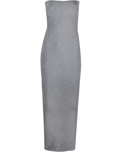Wolford Lurex Strapless Maxi Dress - Gray