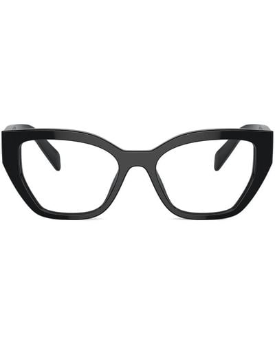 Prada ジオメトリック眼鏡フレーム - ブラウン