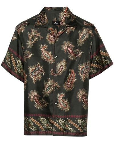 Etro Overhemd Met Luipaardprint - Zwart