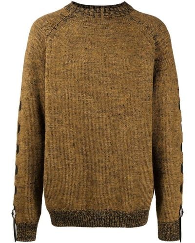 Toga Virilis Stitch-detail Oversize Sweater - Brown