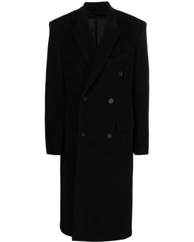 Balenciaga Classic Double-breasted Coat - Black