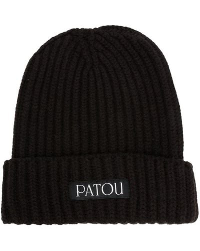 Patou Mütze mit Logo-Stickerei - Schwarz