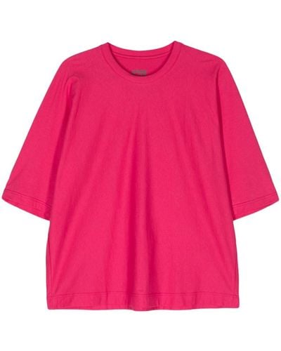 Homme Plissé Issey Miyake T-Shirt mit Rundhalsausschnitt - Pink