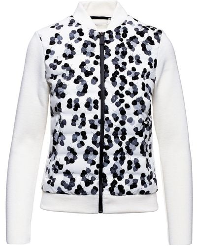 Aztech Mountain Dale Of Aspen Paneled Leopard-print Knitted Jacket - White