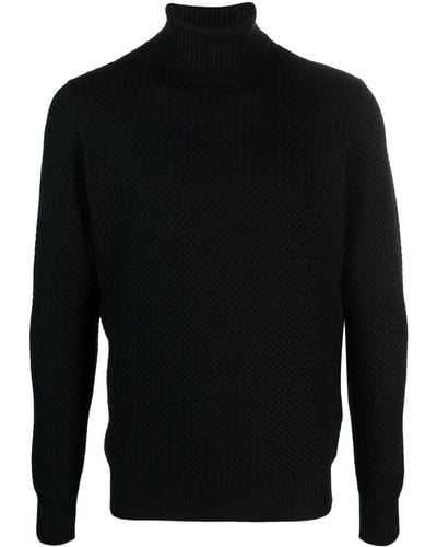 Fileria Roll-neck Virgin Wool Sweater - Black