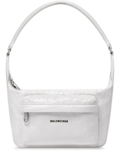 Balenciaga Raver Schultertasche mit Logo-Print - Weiß