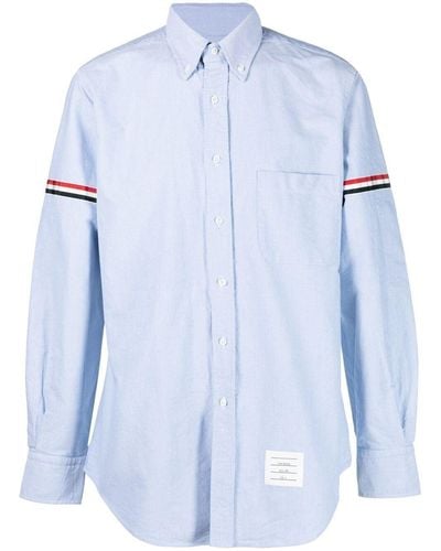 Thom Browne Oxford-Hemd mit Armbinden - Blau