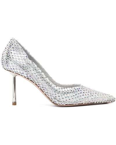 Le Silla Gilda 90mm Crystal-embellished Court Shoes - White
