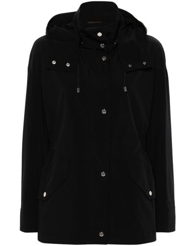 Moorer Gala-KNP hooded jacket - Schwarz