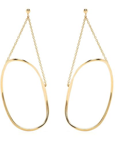 BAR JEWELLERY Glide Gold-plated Earrings - Metallic