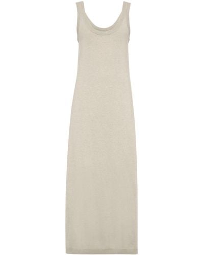 Brunello Cucinelli Long Cashmere Dress - White